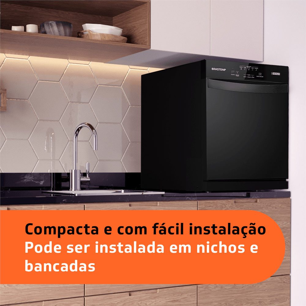 Compacta e de fácil instalação.