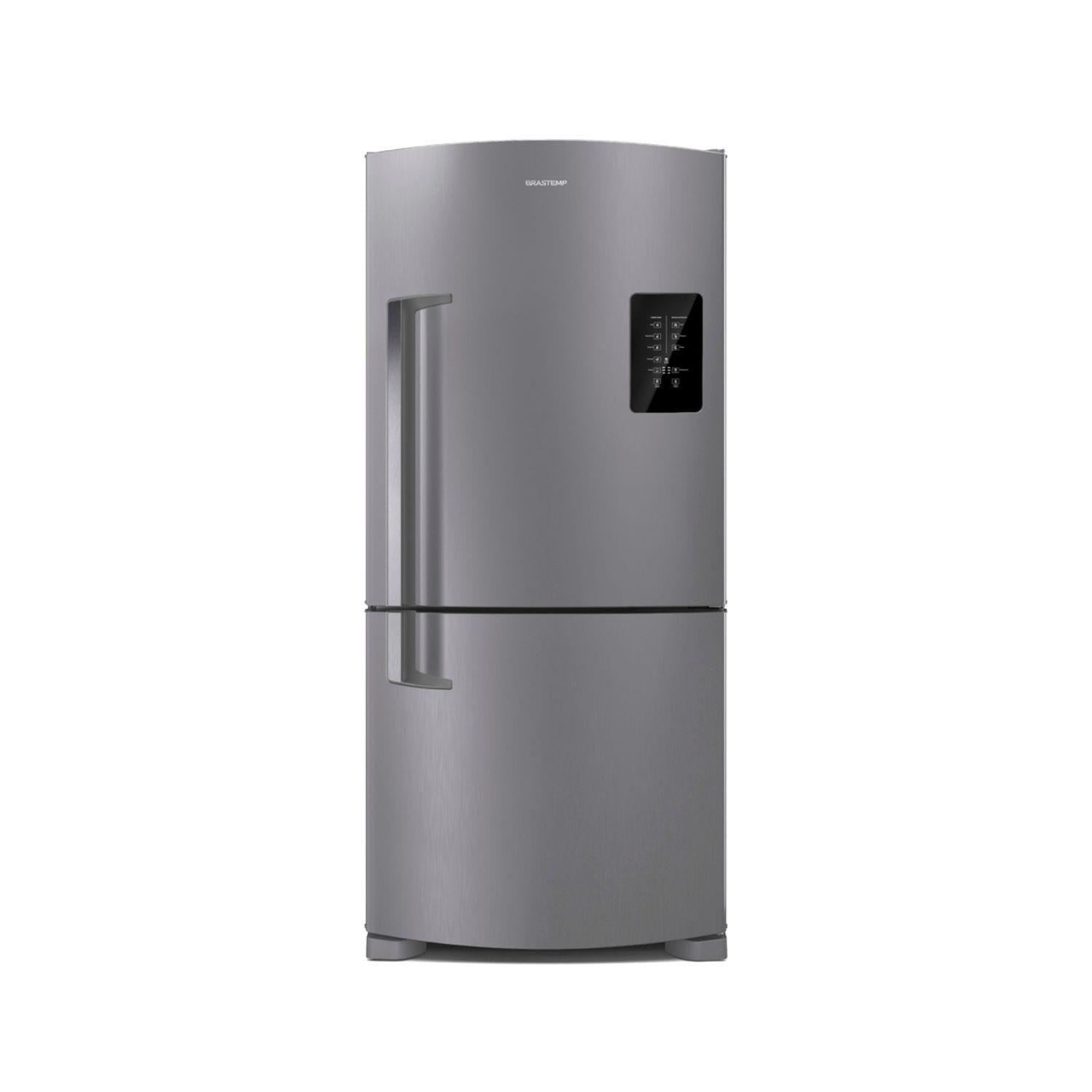 Geladeira Brastemp Frost Free Inverse 588 litros cor Inox com Smart Bar BRE85AK