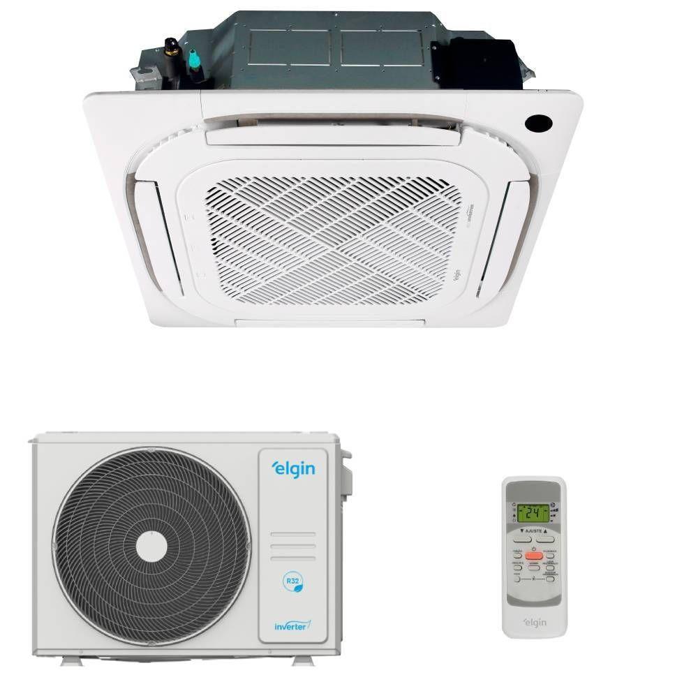 Ar Condicionado Split Cassete Elgin Eco Inverter 18000 BTUs Quente e Frio 220V KVQE18C2CA