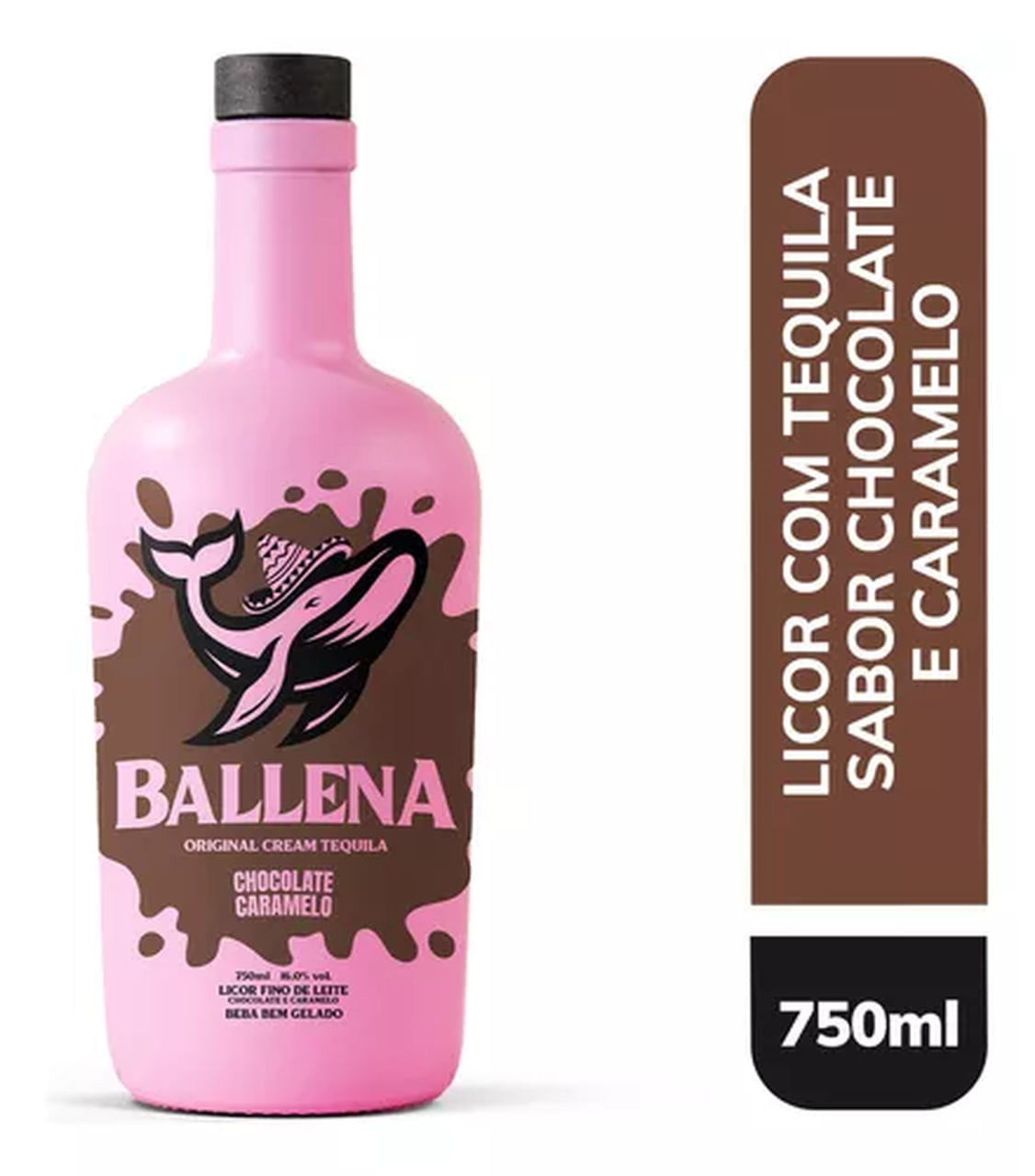 Licor Ballena Chocolate e Caramelo 750ml