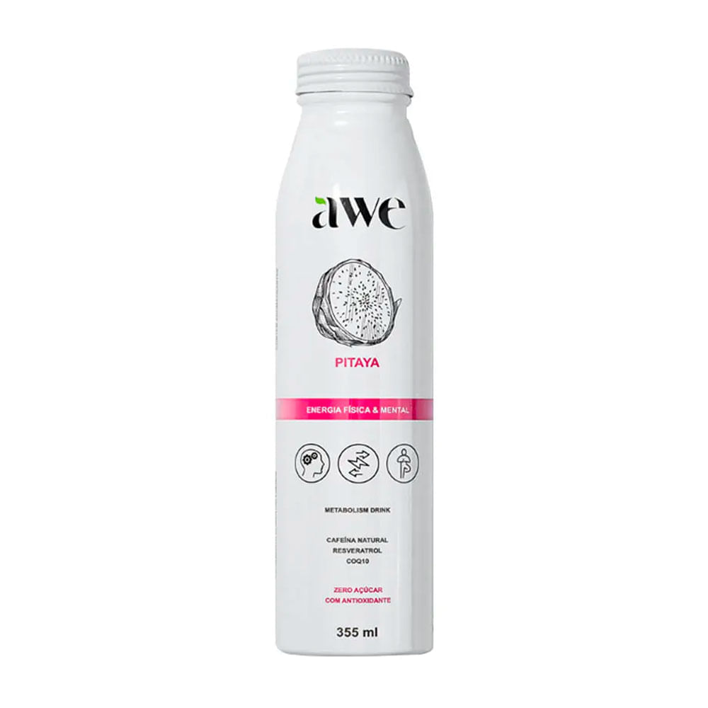 Energético Sabor Pitaya Sem Açúcar Awe 355ml