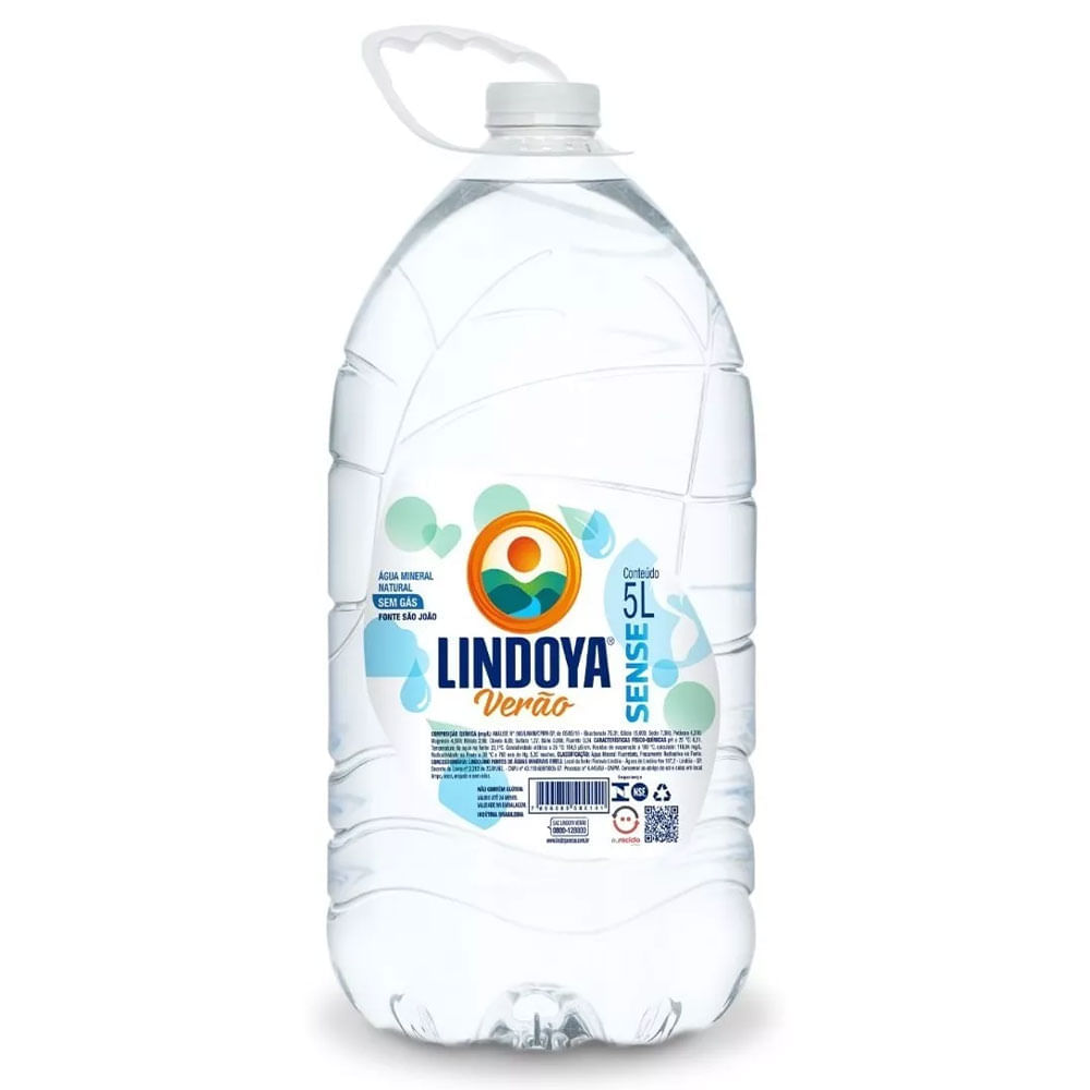 Água Mineral Sem Gás Sense Lindoya Verão 5l