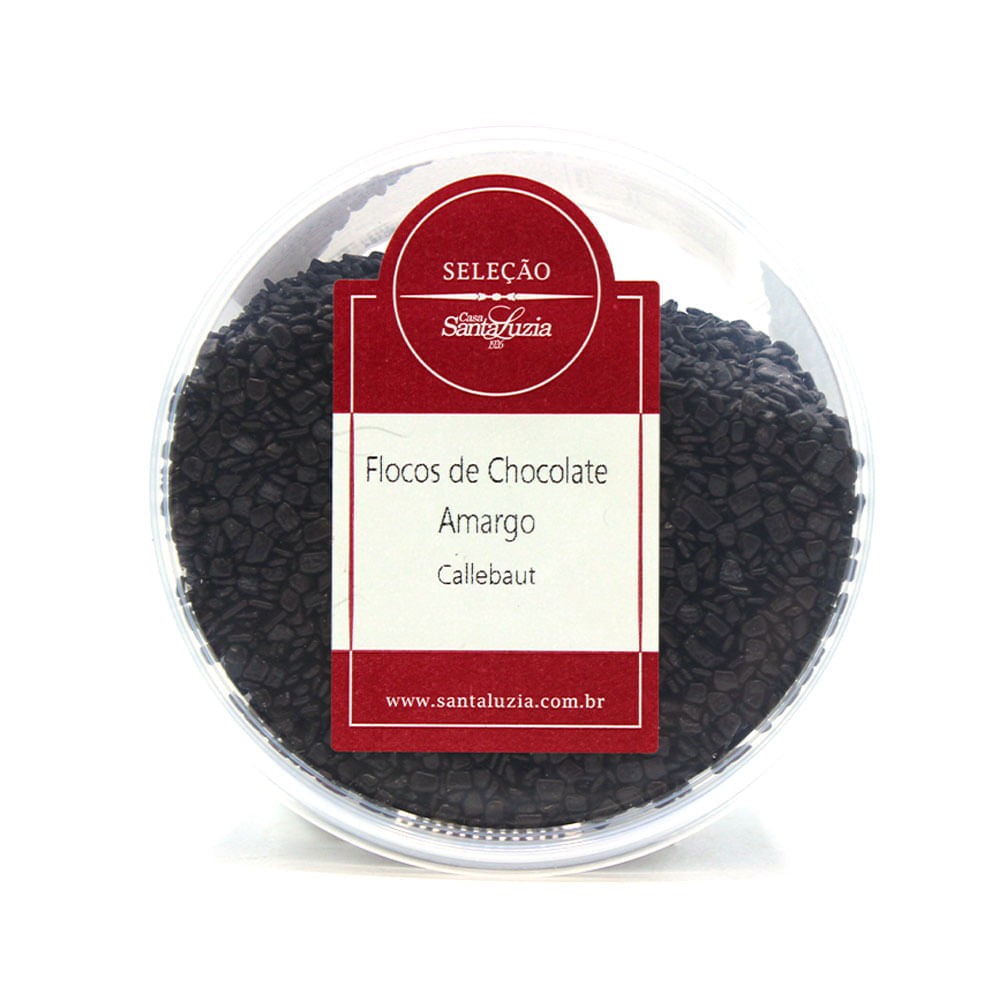 Flocos de Chocolate Amargo Callebaut Casa Santa Luzia 200g