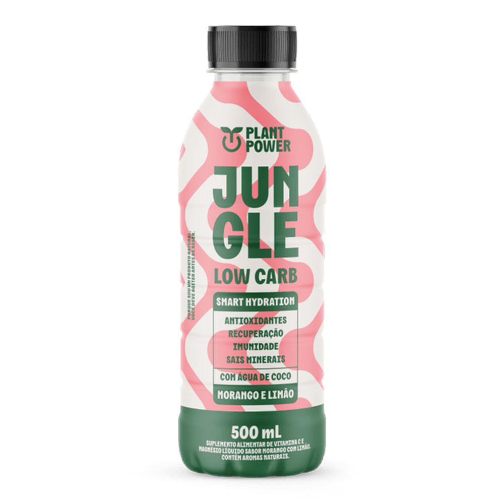 Isotônico Sabor Morango e Limão Jungle Plant Power 500ml