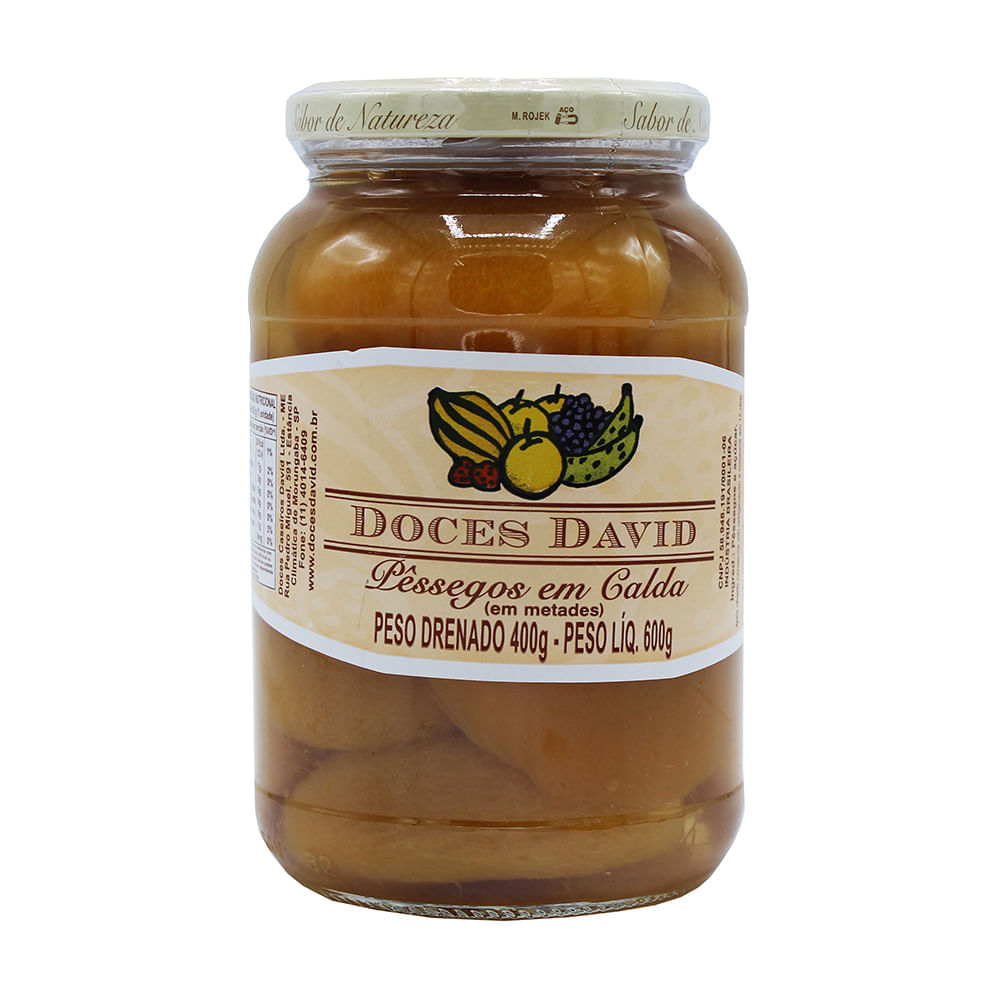 Compota de Pêssego em Metades Doces David 600g