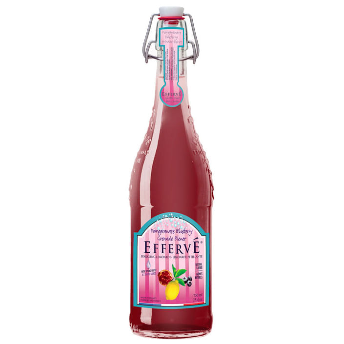 Água com Gás Saborizada de Limonada com Romã e Bluberry Effervé 750ml