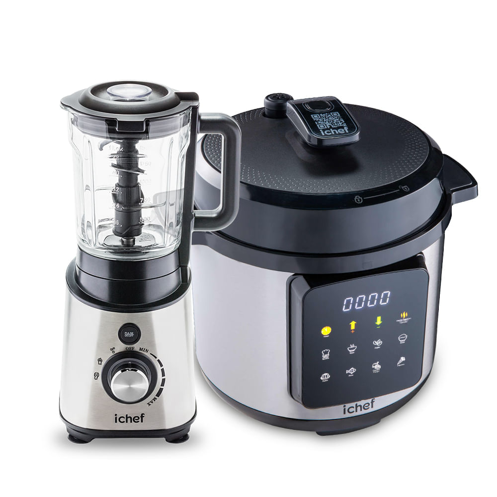 Multiprocessador Power Nutri Revolution Ichef e Panela de Pressão Elétrica ichef Master Cooker 6L