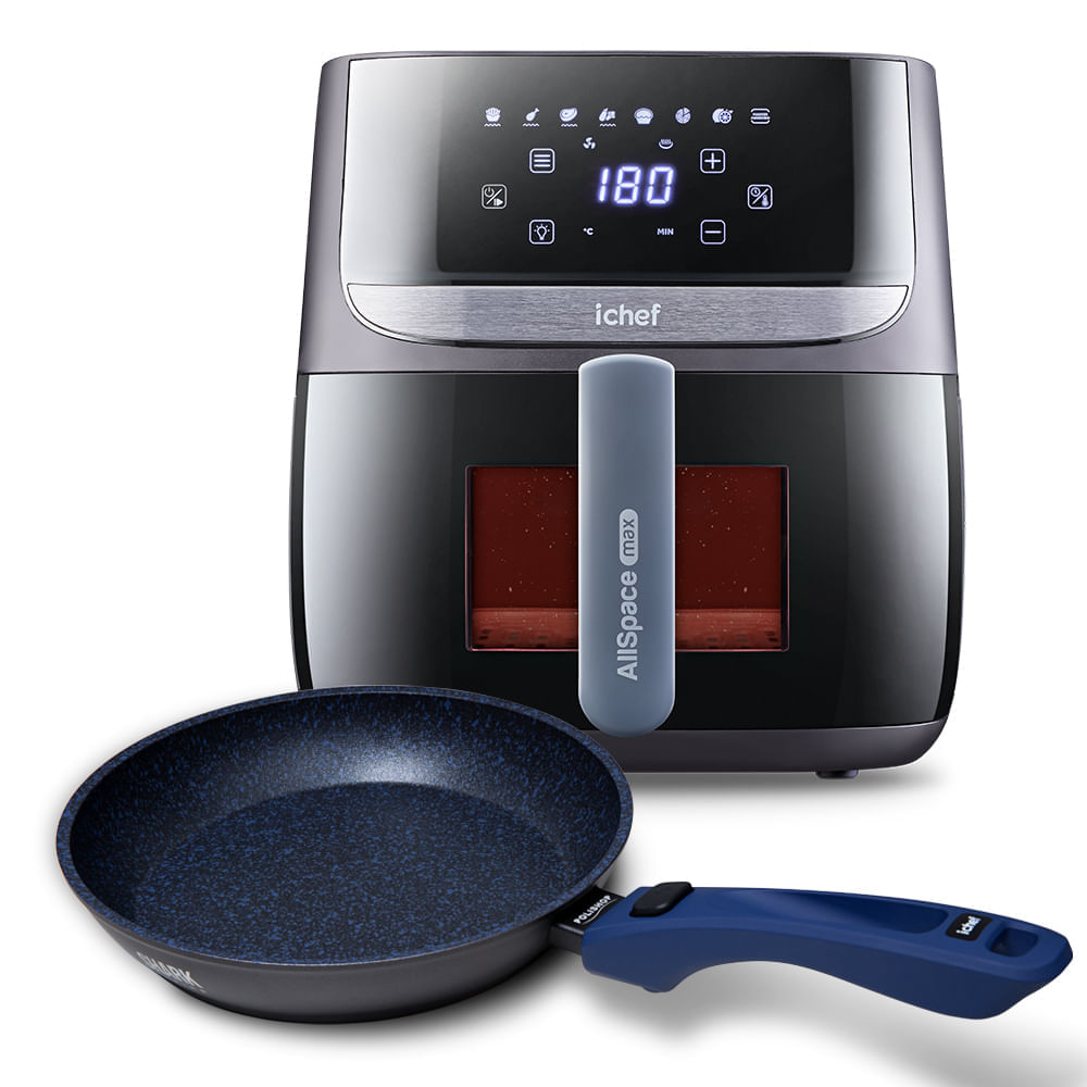 Airfryer Vision Max Ichef 5,7L e Panela Ultra Azul Saute Petit 20cm