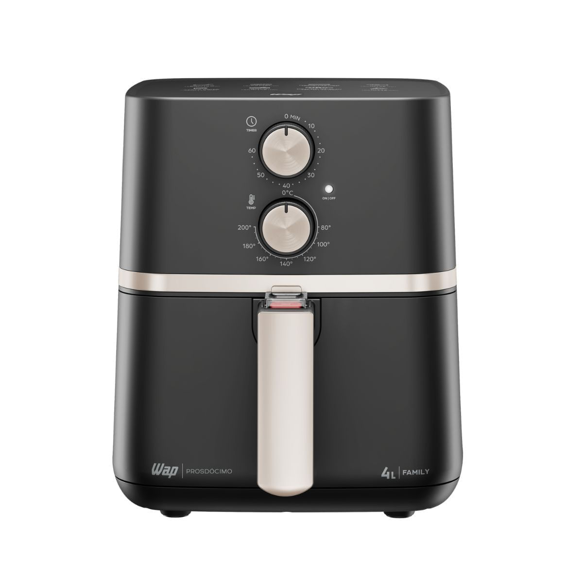 Fritadeira Elétrica Sem Óleo WAP Air Fryer  4L Family 1500W 127V Preto