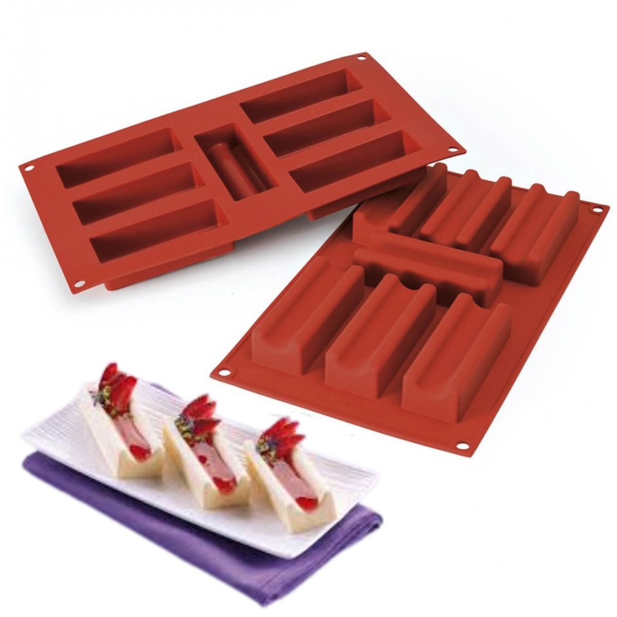 Forma 7 Moldes Marsigliese Doce Sobremesa Silicone Silikomart