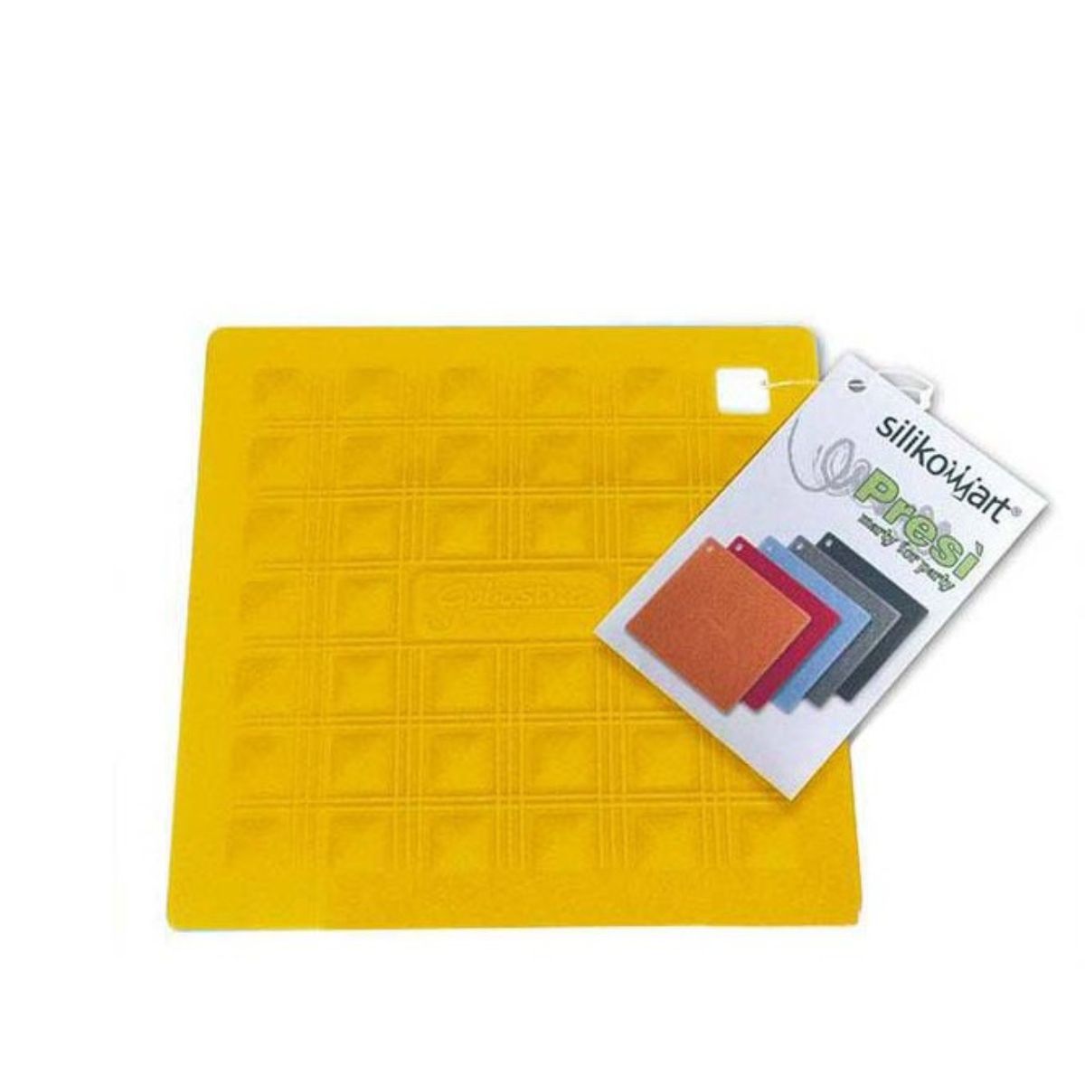 Apoio Panelas Tapete Silicone 18x18cm Amarelo Silikomart