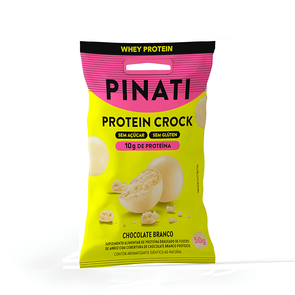Protein Crock Chocolate Branco Pinati  - 50g
