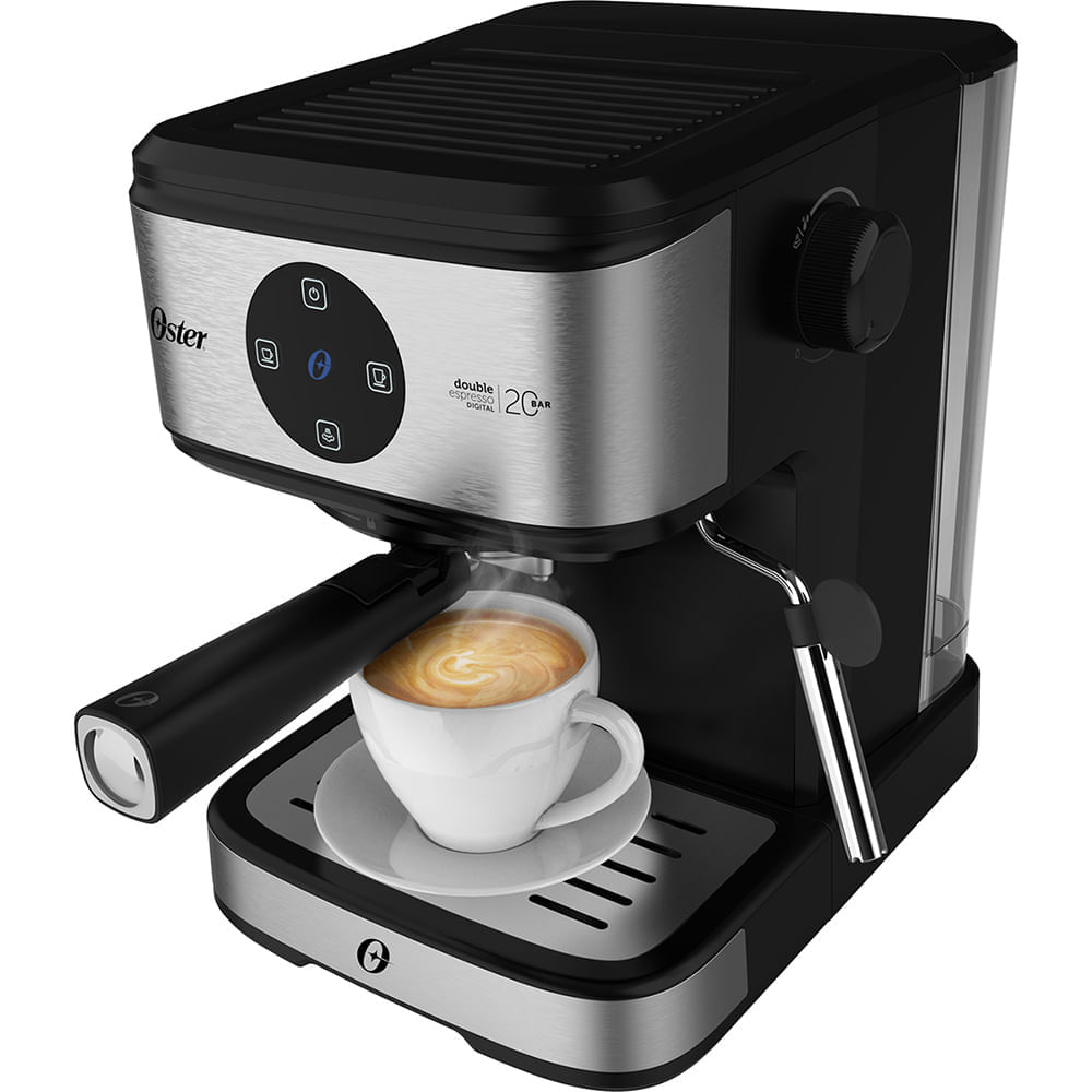 Encontraproduto.com.br - Kit Espresso Oster - Cafeteira Double e Torradeira Inox