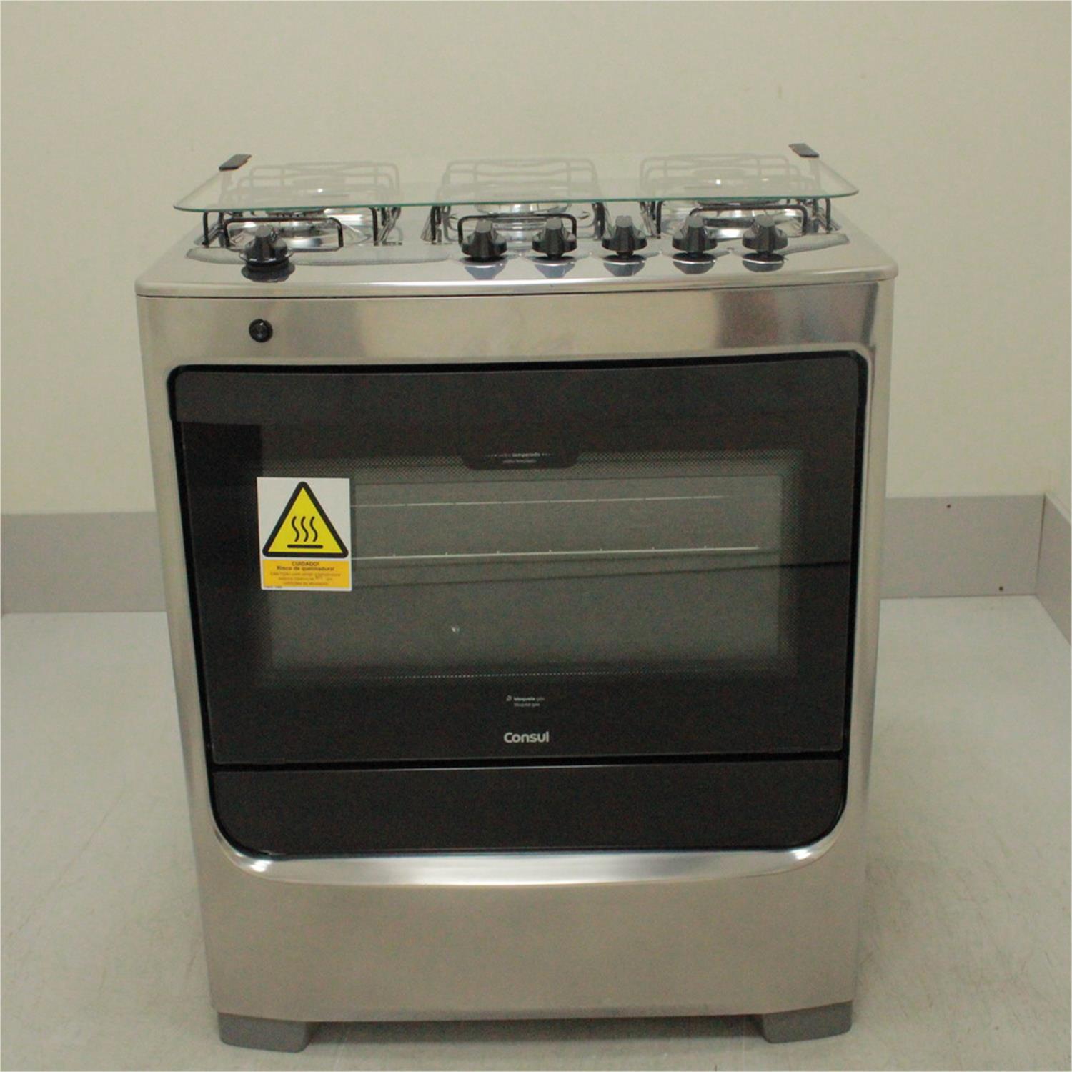 Fogão Consul 5 bocas cor inox com botões removíveis - CFS5NARUS1_WEXCELE_CE5471254