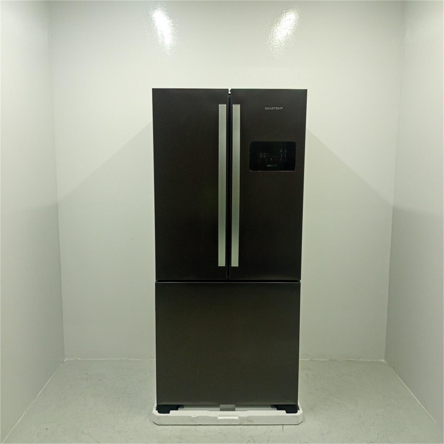 Geladeira Brastemp French Door 554L Inverse Black Inox 110V BRO85AEANA