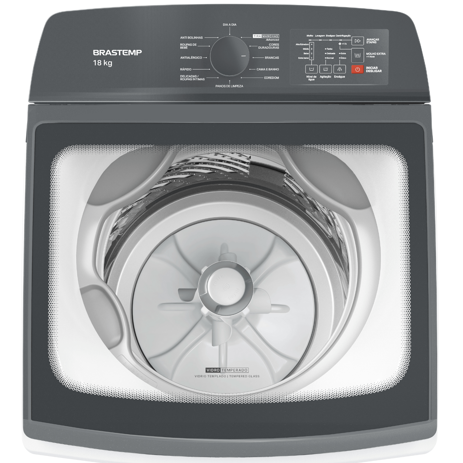 Máquina de Lavar Brastemp 18Kg Branca com Ciclo Tira Manchas Advanced e ...