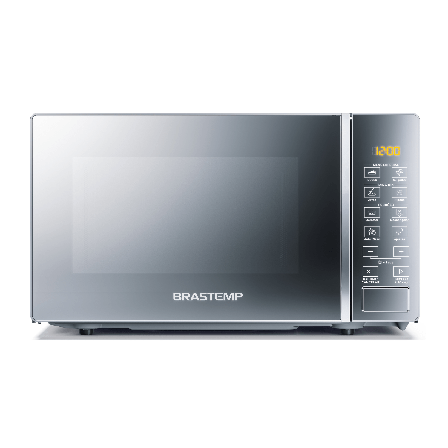 Micro-ondas Brastemp 20 Litros Cor Inox Espelhado com Funções Pré-preparo Outlet - BMS20AR_OUT