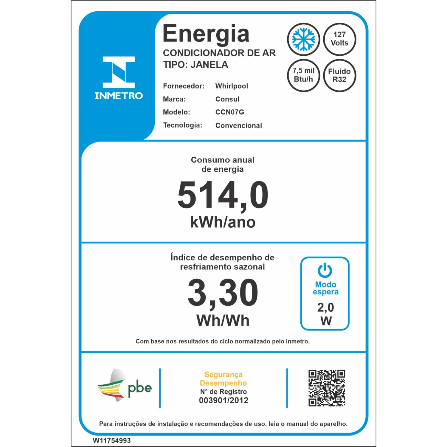Ar-condicionado Janela 7500 BTUs Consul Frio Eletrônico com Design Moderno - CCN07GB