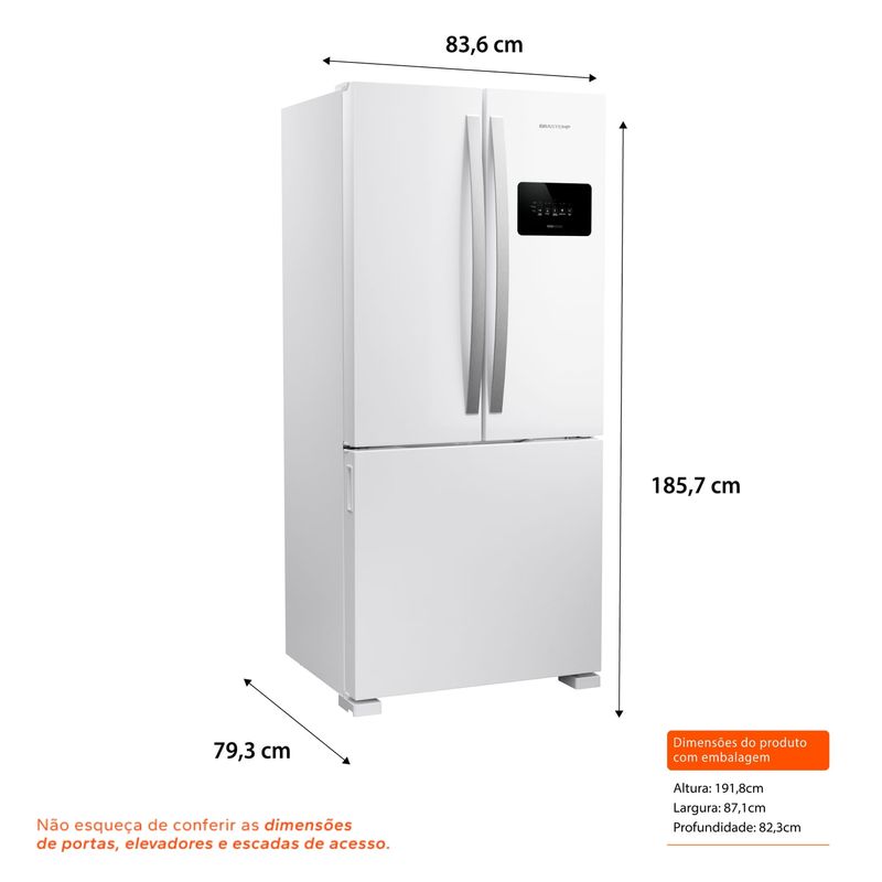 Geladeira Frost Free French Door 3 Portas Branca Brastemp - BRO85MB-1775670209289