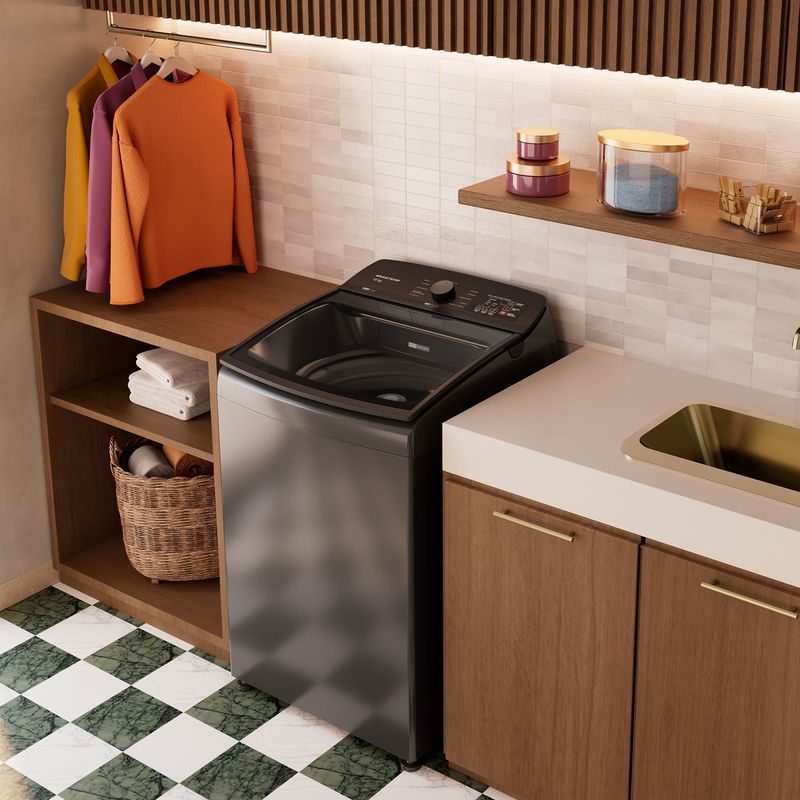Máquina de Lavar Brastemp 16Kg Cinza Platinum com Ciclo Tira Manchas Advanced e Smart Sensor - BWF16A9-1779910387852