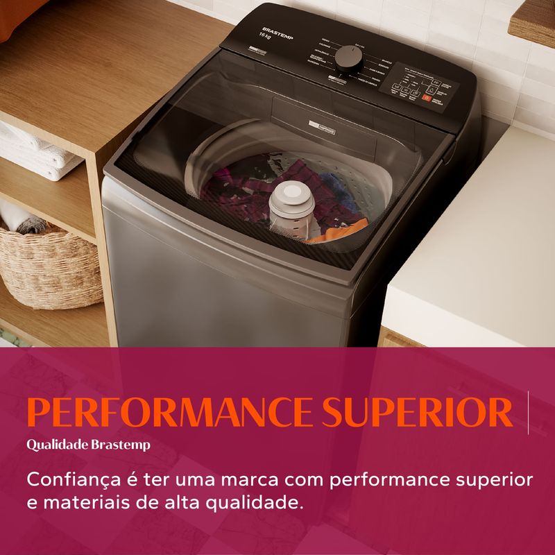 Máquina de Lavar Brastemp 16Kg Cinza Platinum com Ciclo Tira Manchas Advanced e Smart Sensor - BWF16A9-1779910504506