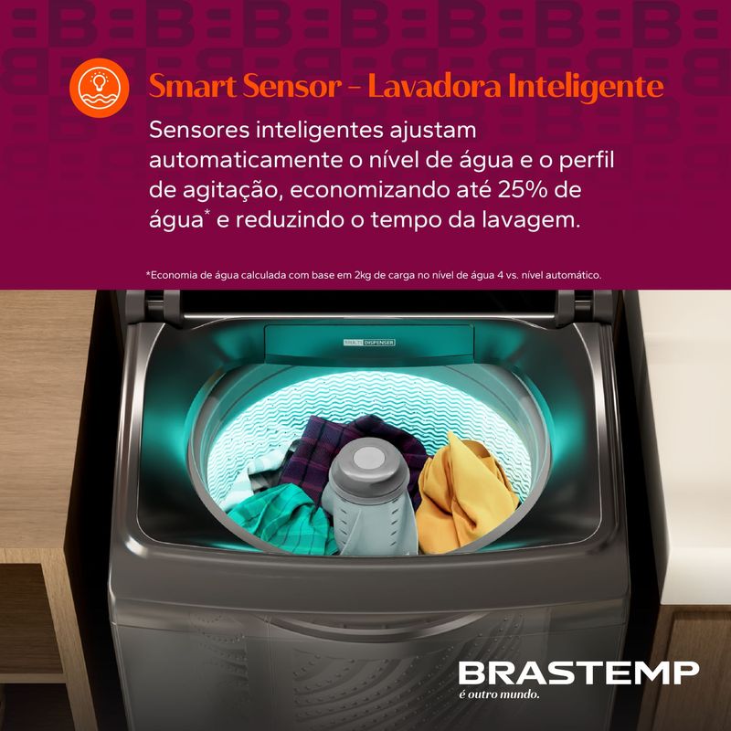 Máquina de Lavar Brastemp 16Kg Cinza Platinum com Ciclo Tira Manchas Advanced e Smart Sensor - BWF16A9-1779910529717