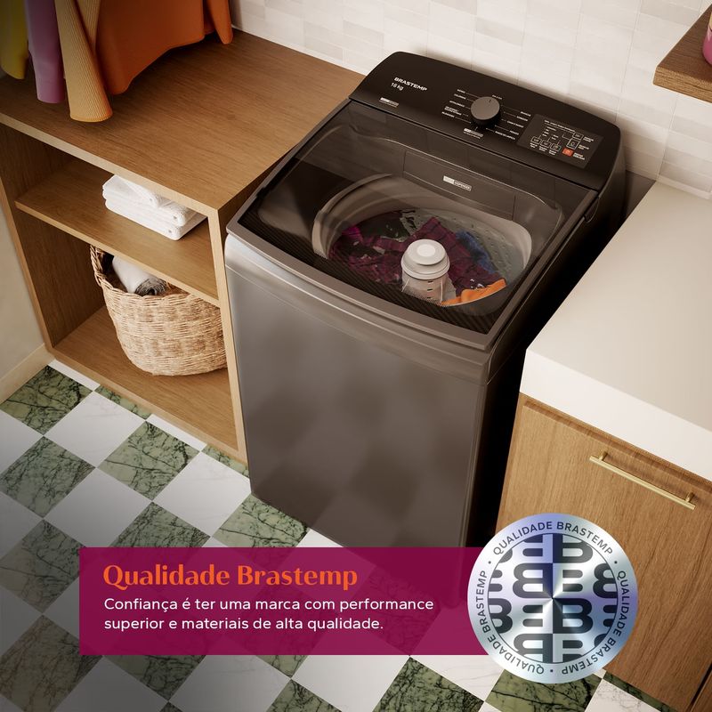 Máquina de Lavar Brastemp 16Kg Cinza Platinum com Ciclo Tira Manchas Advanced e Smart Sensor - BWF16A9-1779910558898
