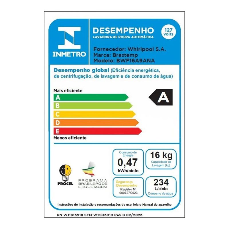 Máquina de Lavar Brastemp 16Kg Cinza Platinum com Ciclo Tira Manchas Advanced e Smart Sensor - BWF16A9-1779910580735