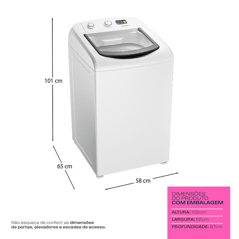Máquina de Lavar Consul 9Kg Branca com Dosagem Econômica - CWM09AB-1785528399716