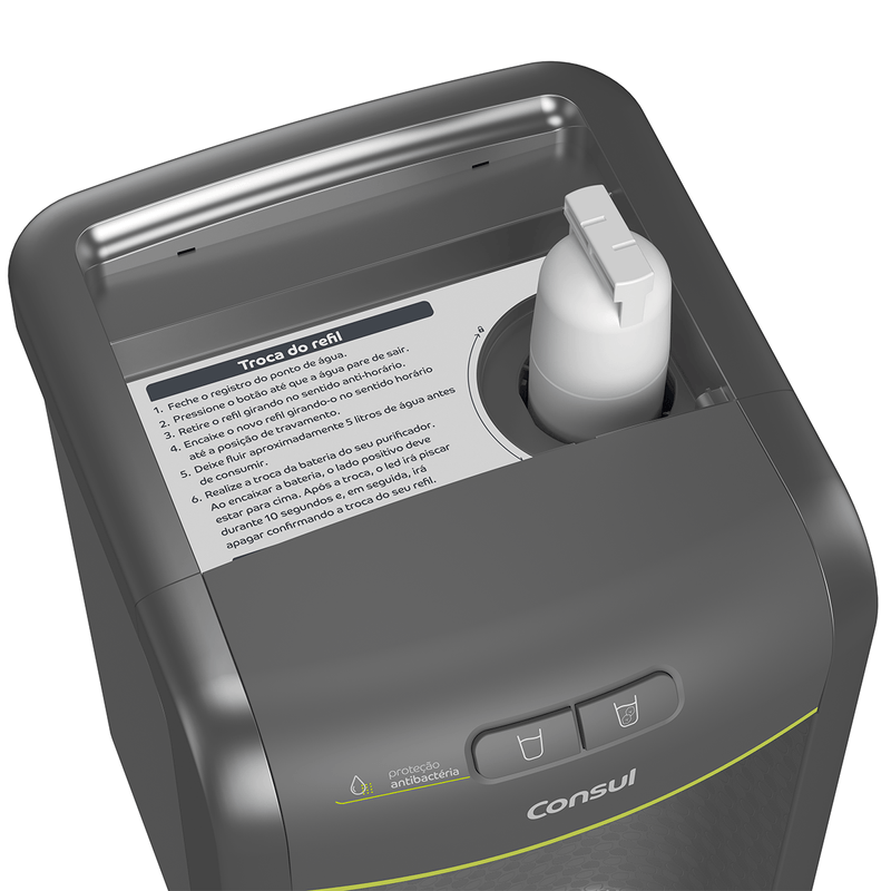 Purificador de Água Consul Cinza Refrigerado, com Proteção Antibactérias - CPB34AF Outlet-1776861599006