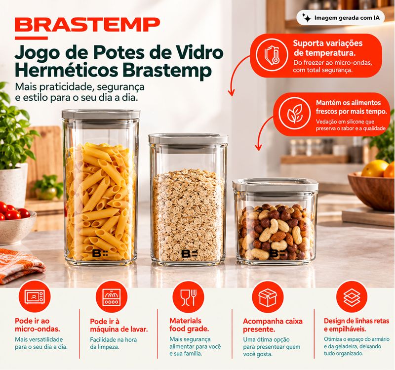 Kit 3 Potes de Vidro Brastemp - 600000011-1792521037743