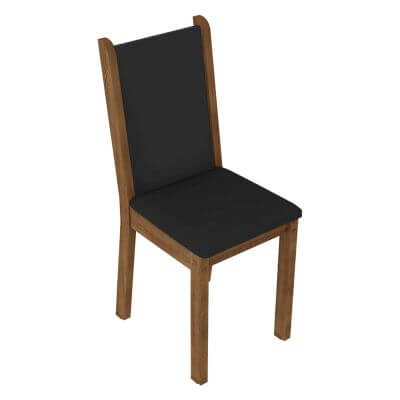 Kit 6 Cadeiras 4291 Madesa Rustic/Preto