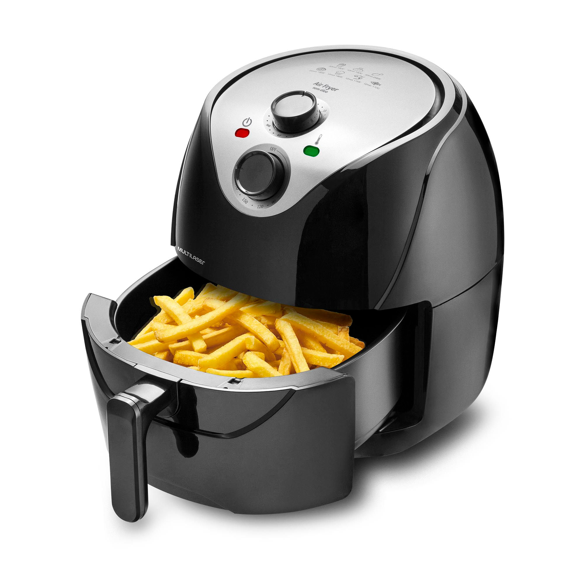 Fritadeira Elétrica Multilaser Air Fryer 127V 1700W 6,5L Preta - CE125