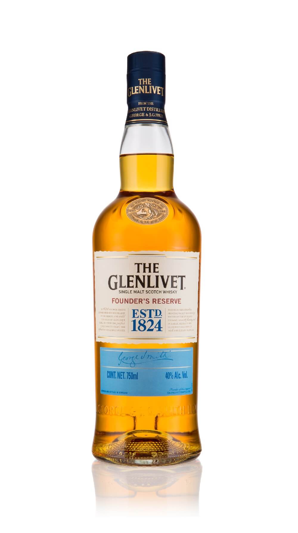 Whisky The Glenlivet Founder's Reserve Single Malt 750ml Menor preço em Whisky The Glenlivet Founder's Reserve Single Malt 750ml