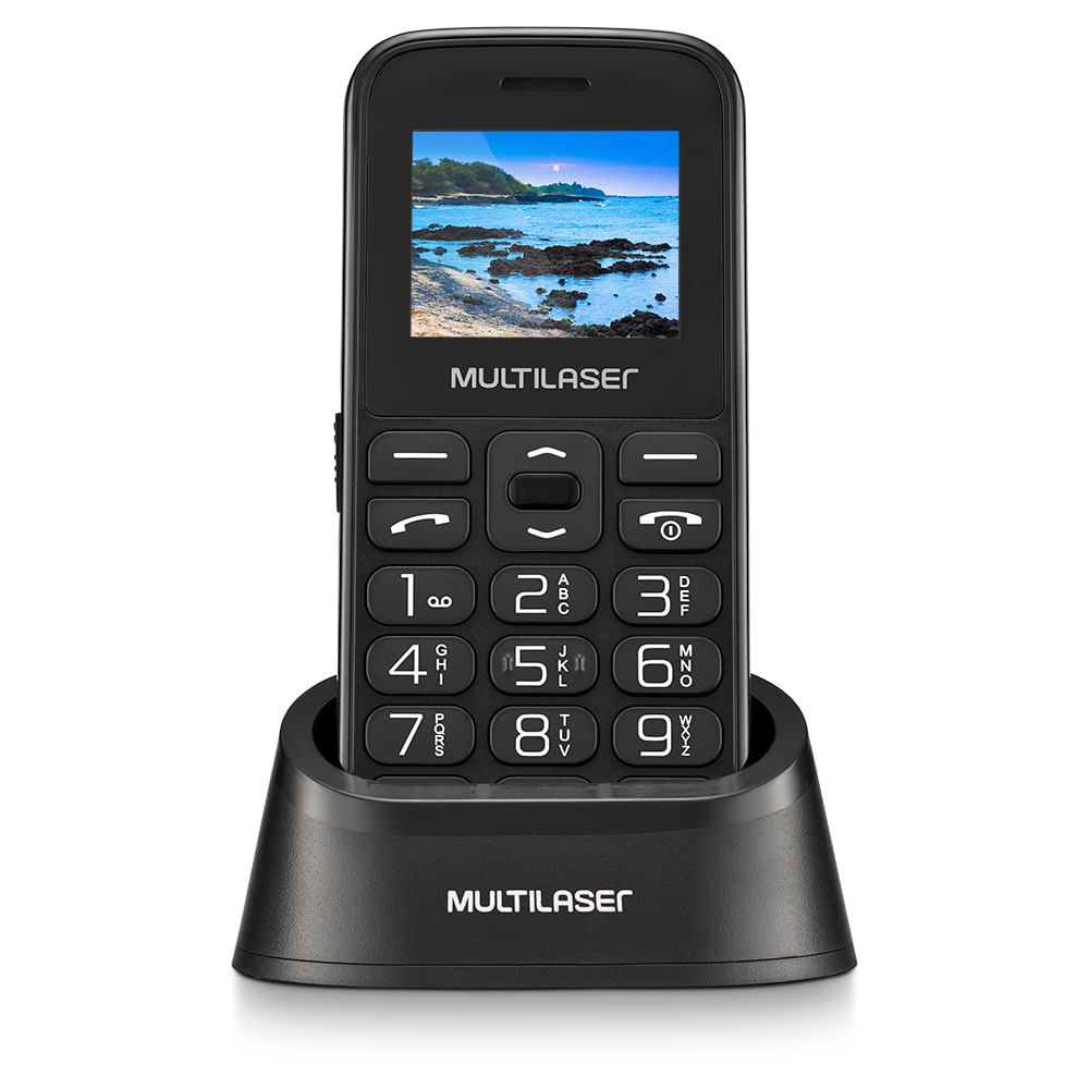 Celular Vita com Base Tela 1.8 Pol. Dual Chip 2G USB Bluetooth Preto - P9121