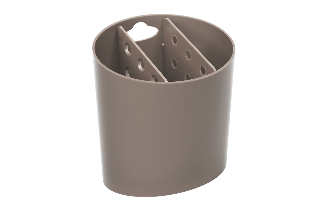 Escorredor de talheres oval Basic 13,8 x 10,5 x 14,4 cm