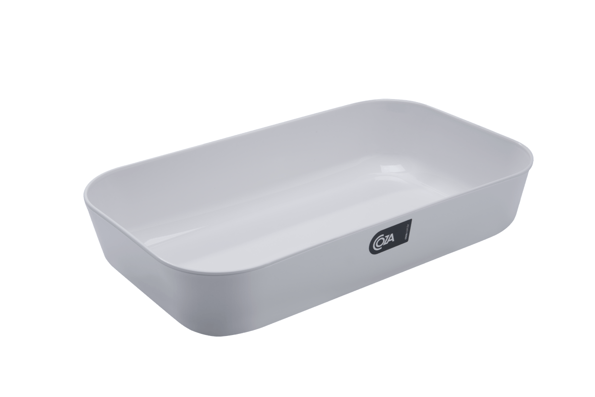 Tigela Retangular Essential  32,3 x 19 x 6,5 cm 2,8 L Branco Coza