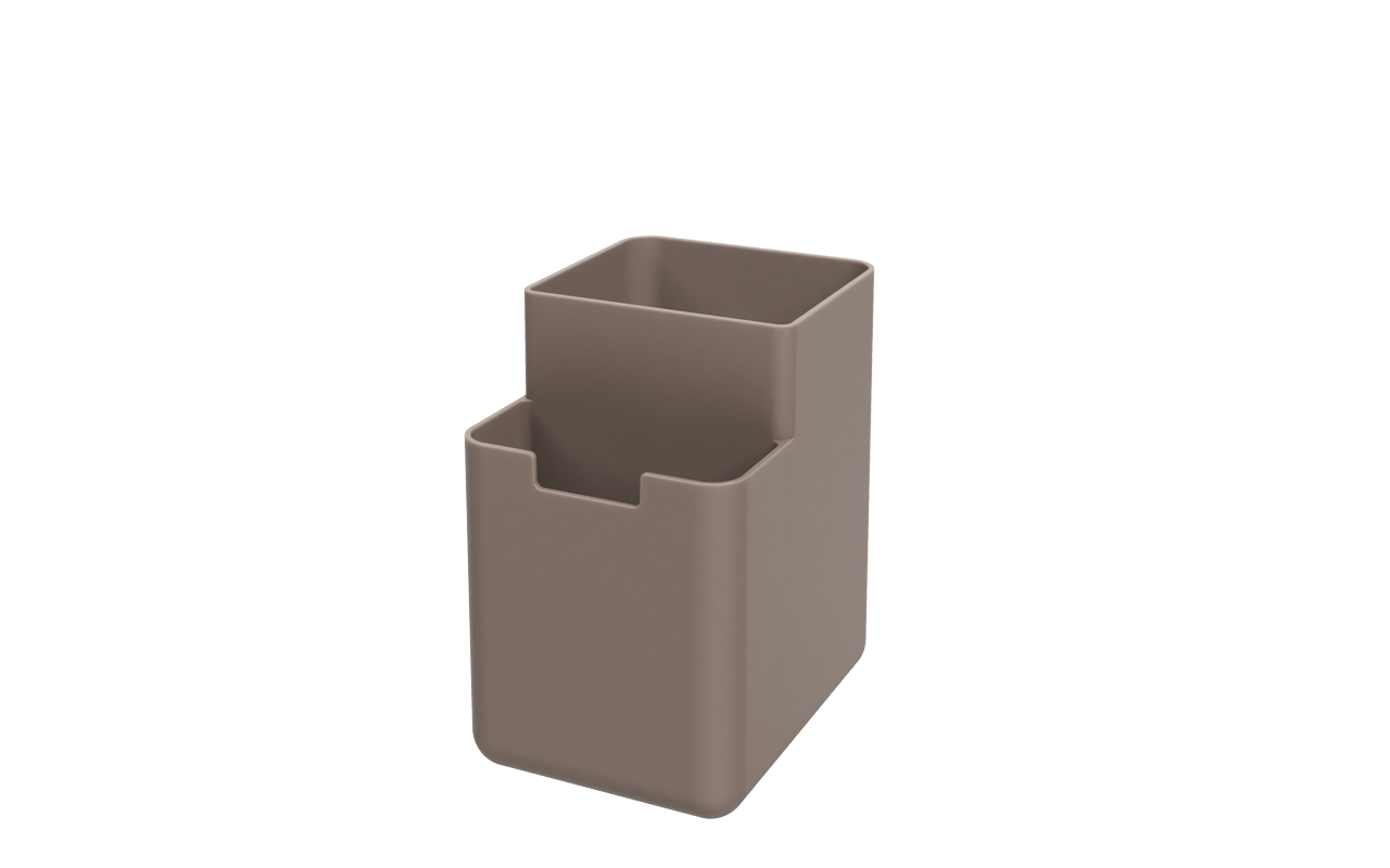 Organizador Warm Gray Single Coza 8 x 10,5 x 12,1 cm