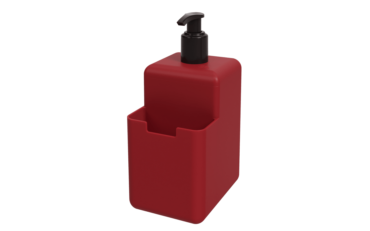 Dispenser Single 500ml Coza 8 x 10,5 x 18,2 cm Vermelho Bold Coza