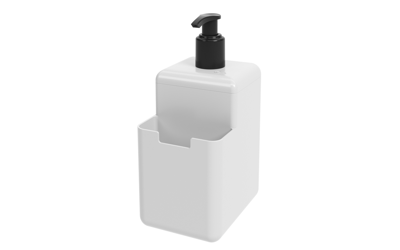 Dispenser Single 500ml Coza 8 x 10,5 x 18,2 cm Branco Coza