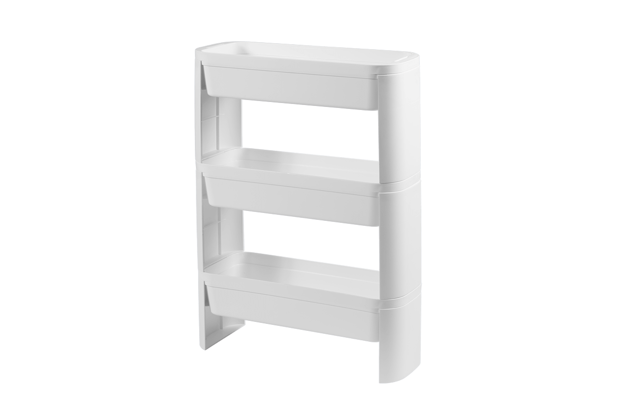Organizador Slim 3 Andares Loft 44,83 x 17,34 x 67,85 cm Branco Coza