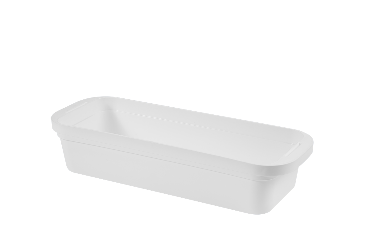 Cesta Slim Loft  44,8 cm x 17,3 cm x 10 cm 5,3 L Branco Coza