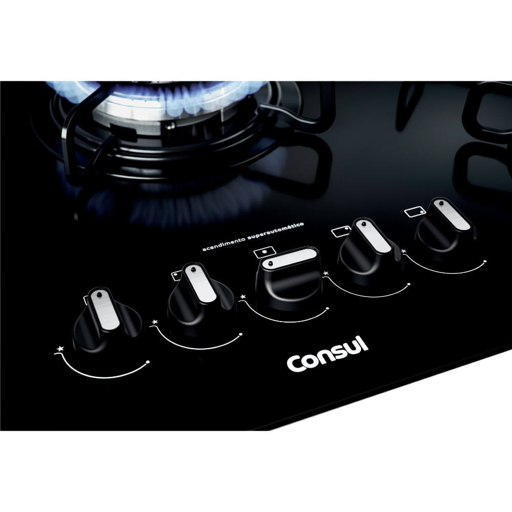 Cooktop 5 bocas Consul com acendimento automático - Compra Certa