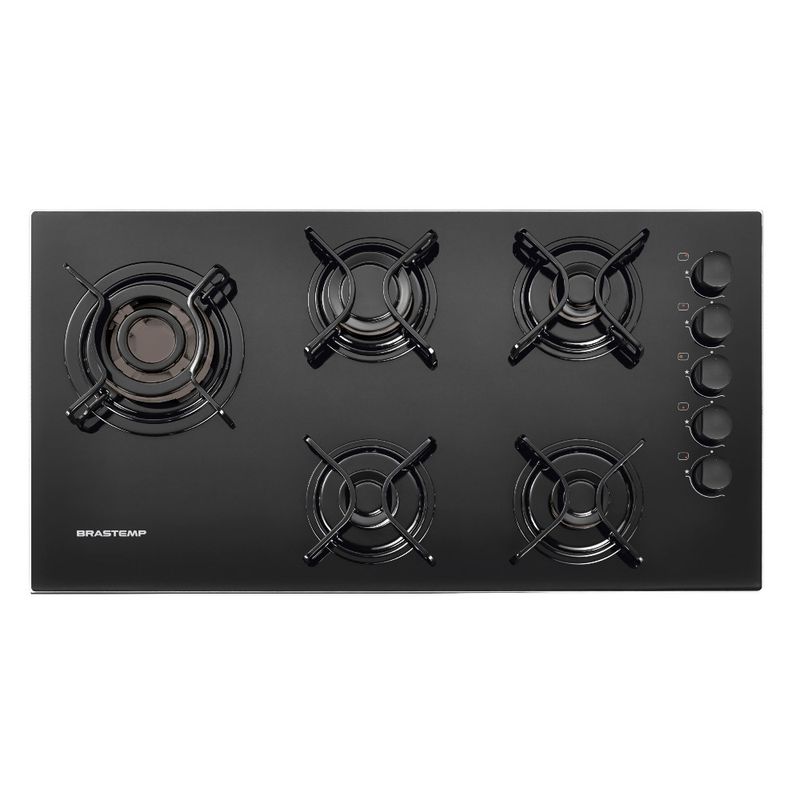 Cooktop 5 bocas Brastemp com quadrichama e acendimento automático