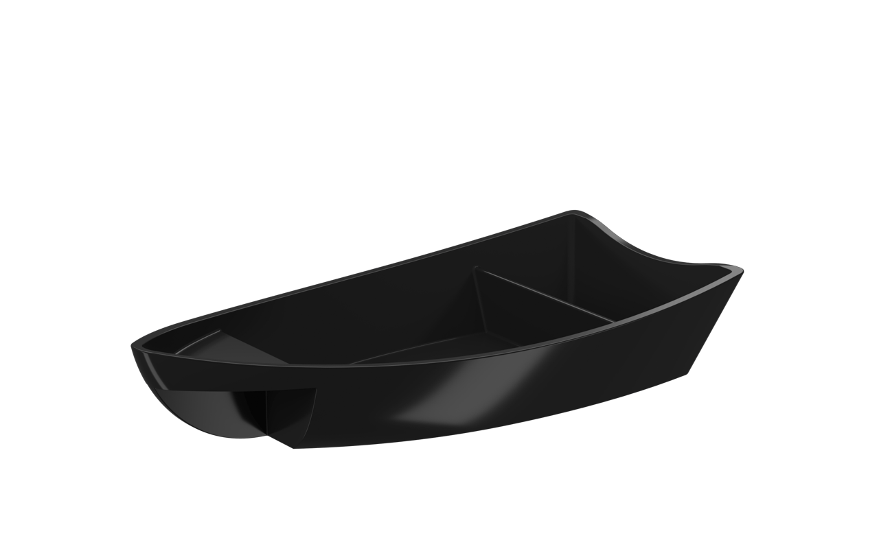 Barco para Sushi 13,9x13,9x6,3cm Preto Coza 27,9 x 13,6 x 5,1 cm