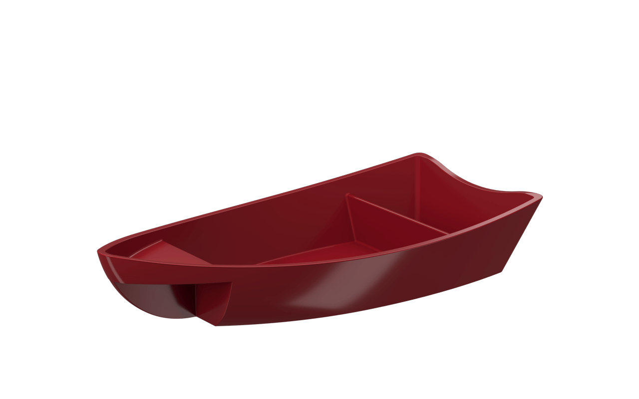 Barco para Sushi 13,9x13,9x6,3cm Vermelho Bold Coza 27,9 x 13,6 x 5,1 cm