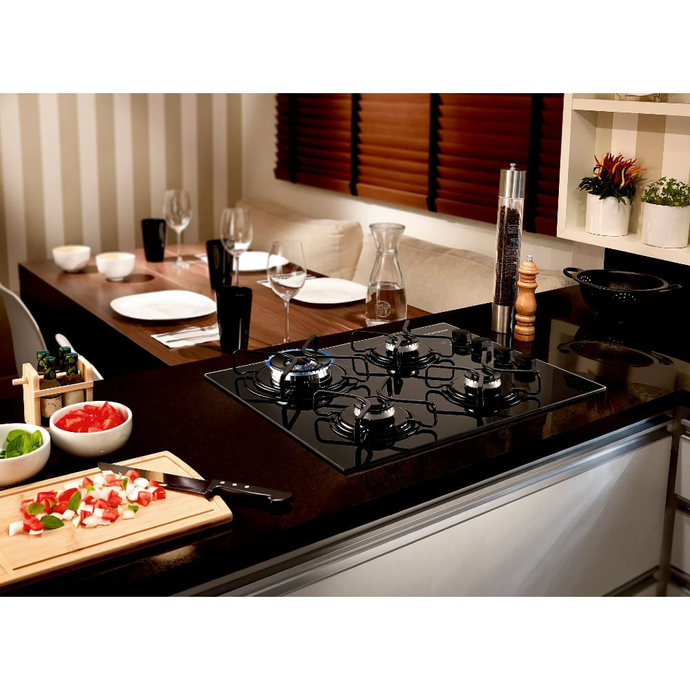 Cooktop 4 bocas Brastemp com duplachama Compra Certa