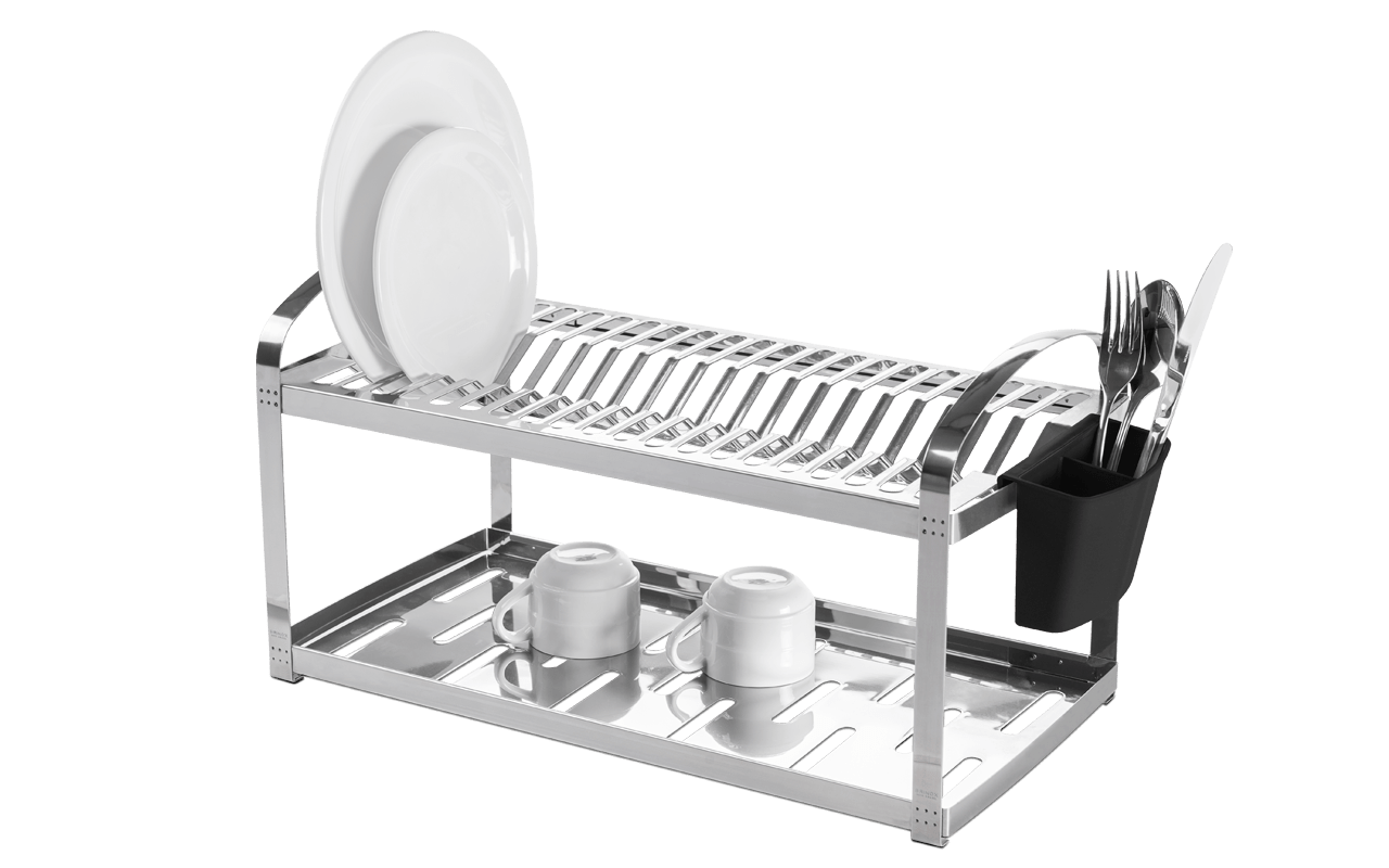 Escorredor Aço Inox 20 Pratos com Escorredor de Talheres Plástico - Suprema 60 x 27 x 28,5 cm Menor preço em Escorredor Aço Inox 20 Pratos com Escorredor de Talheres Plástico - Suprema 60 x 27 x 28,5 cm