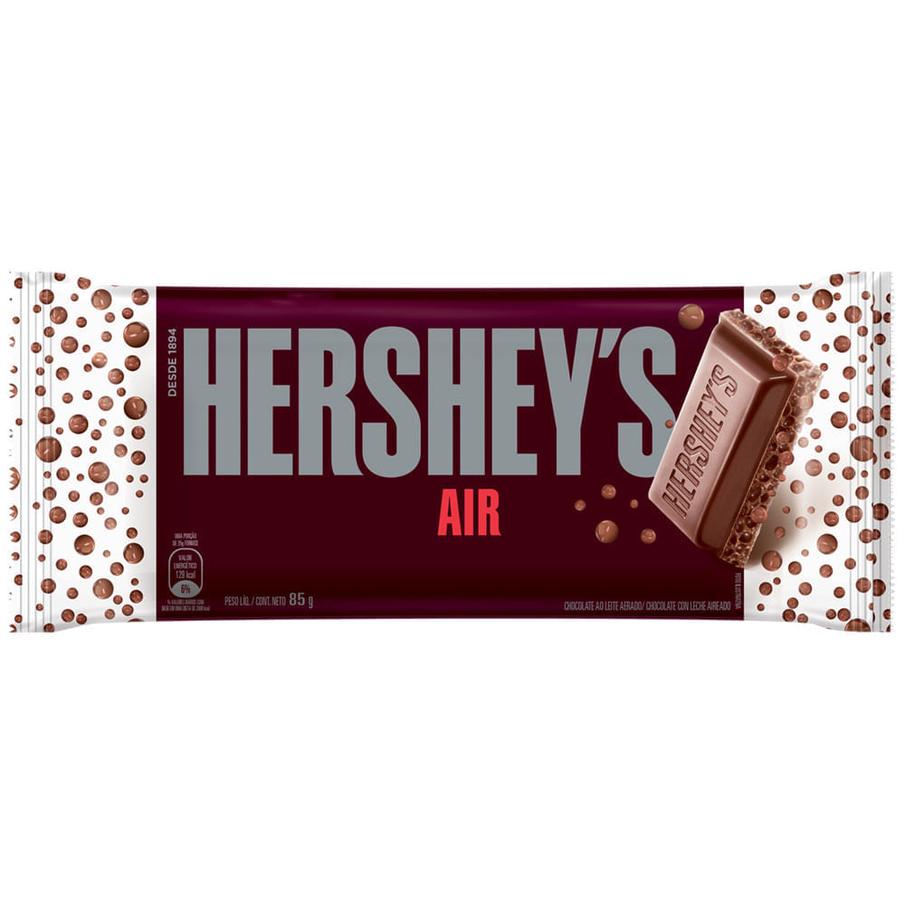 Barra Hershey's Air Ao leite 85g Menor preço em Barra Hershey's Air Ao leite 85g