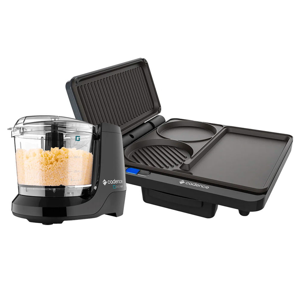 Kit Grill Burguer 3 em 1 e Miniprocessador Cadence Menor preço em Kit Grill Burguer 3 em 1 e Miniprocessador Cadence